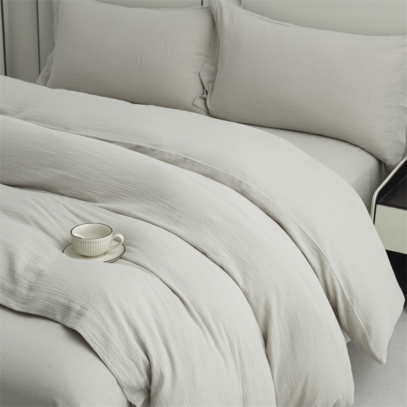 Double Layers Gauze 100% Cotton Fabric Super Soft Bedding Set Double Layers Gauze 100% Cotton Fabric Super Soft Bedding Set